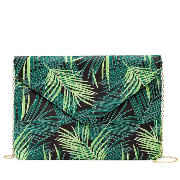 Handbags - NWT! Tropical Leaf Envelope Clutch - Oversized! 🌟Closet Crush HP🌟